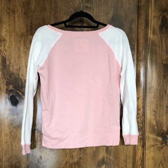 Soft Pink and White Energie Soft Sweatshirt Sz M - Picture 2 of 3